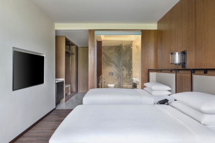 Luxury Deluxe Room interior at JW Marriott Jim Corbett Resort & Spa